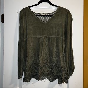 Altar’d State Green Blouse